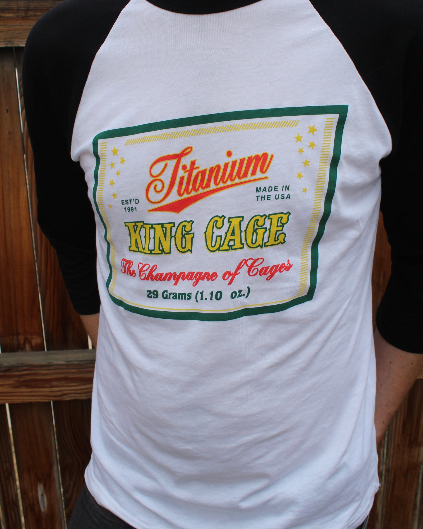 Champagne of Cages | 3/4 Sleeve T-Shirt